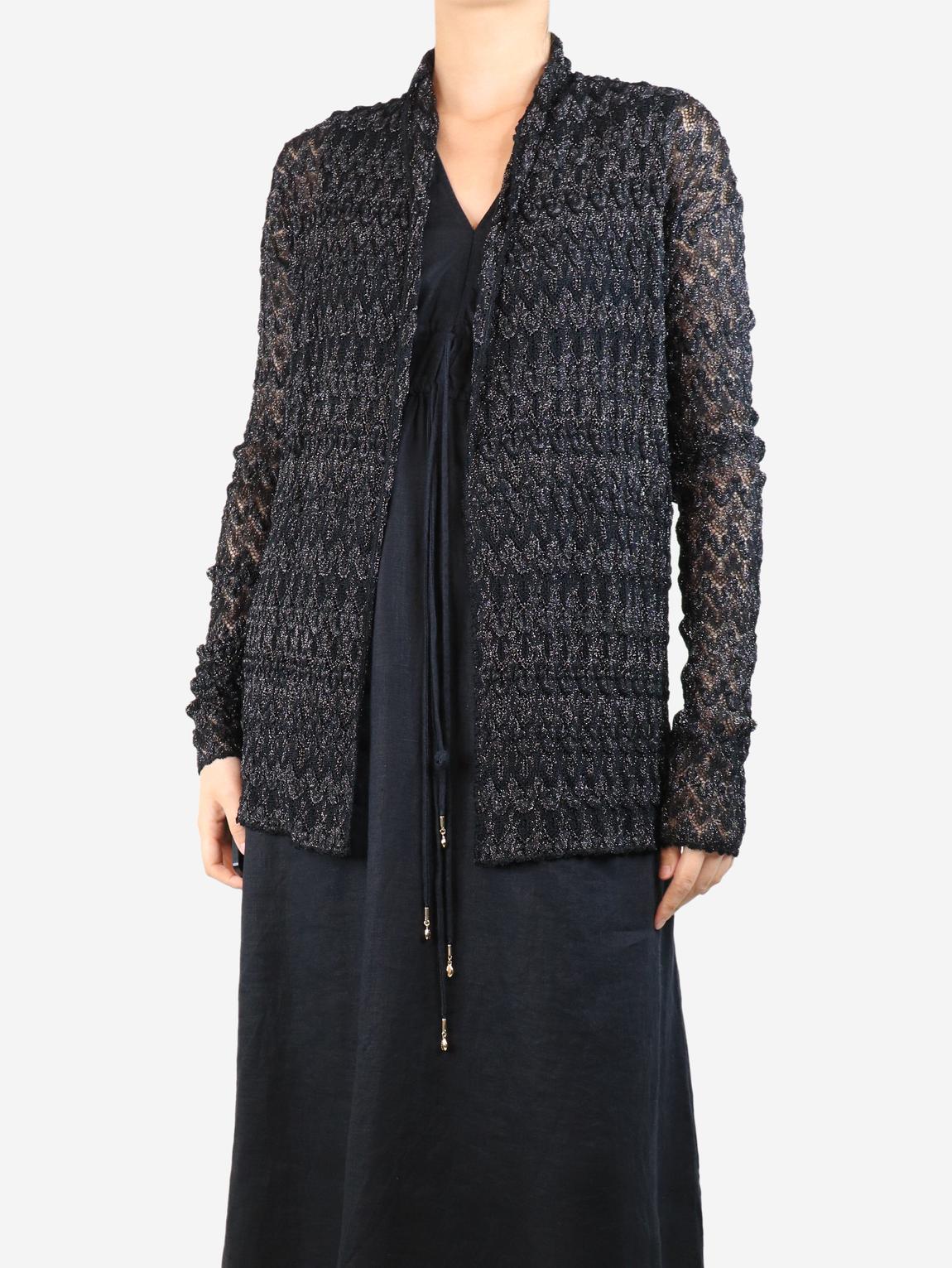 Black lurex cardigan main product photo
