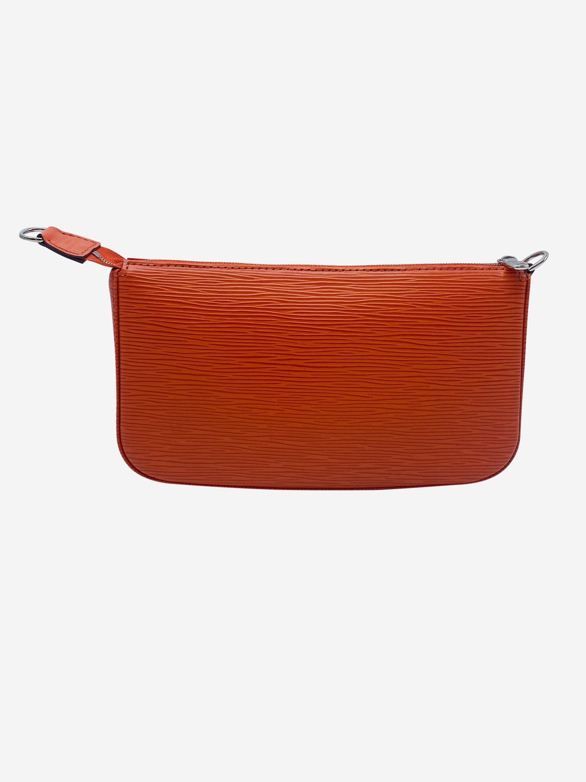 Orange epi leather cross body bag main product photo
