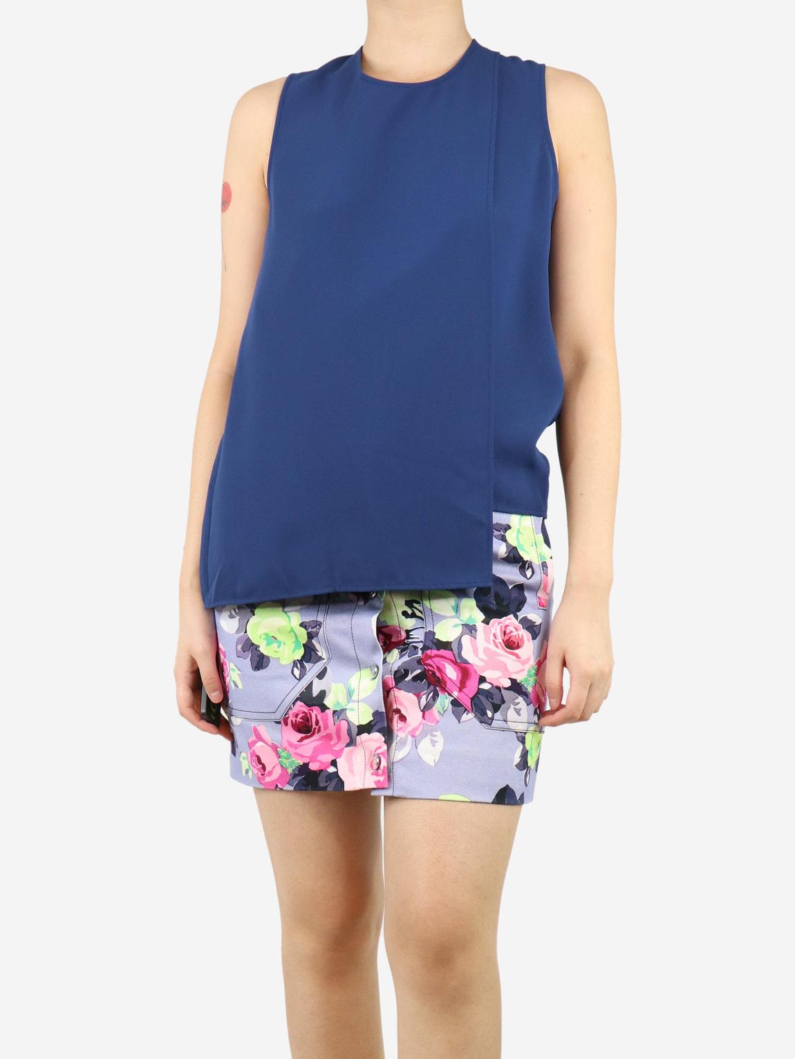 Blue sleeveless top main product photo