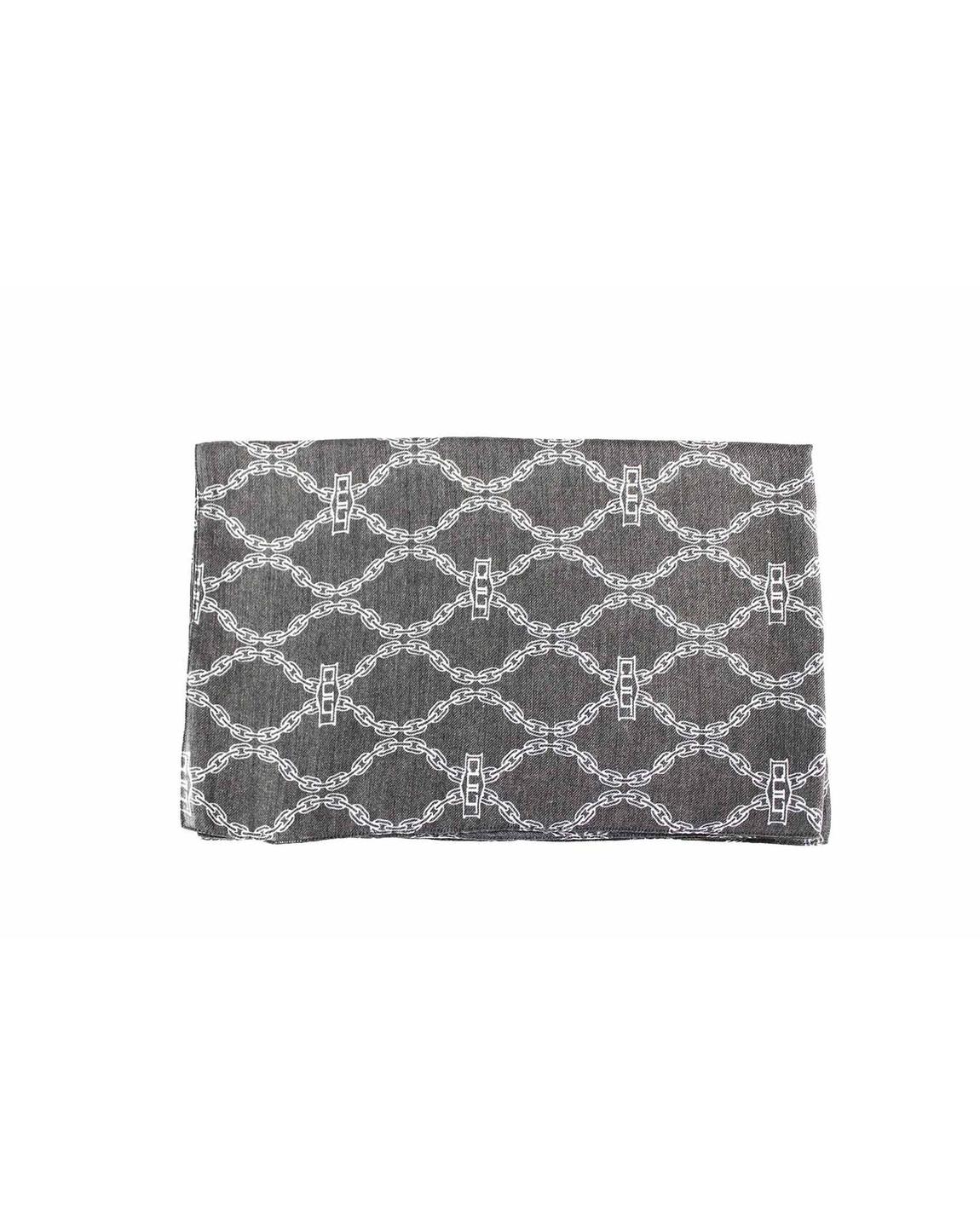 Chainlink Pattern Scarf Unisex - Black Scarves main product photo
