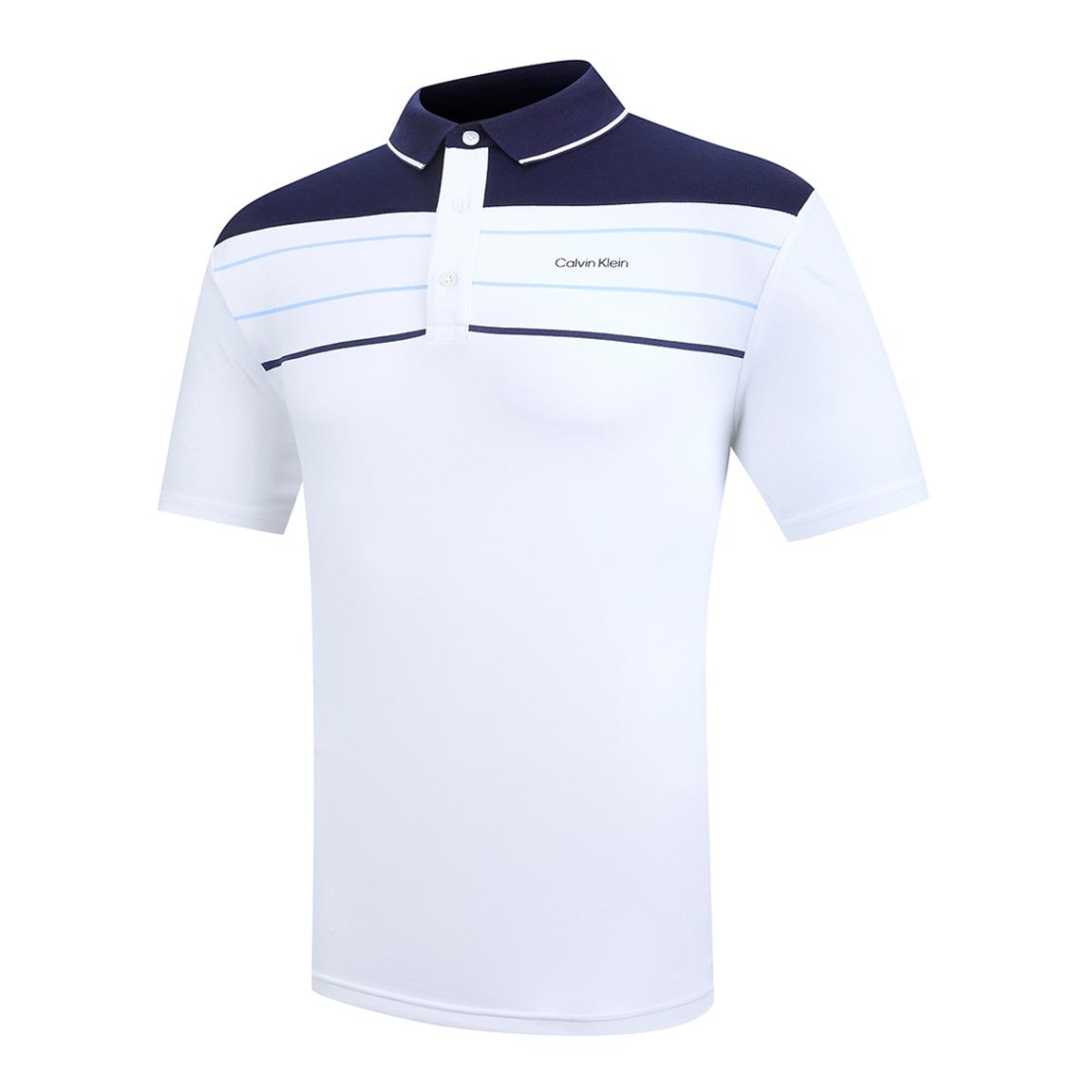 White/Navy Calvin Klein Chest Stripe Polo main product photo