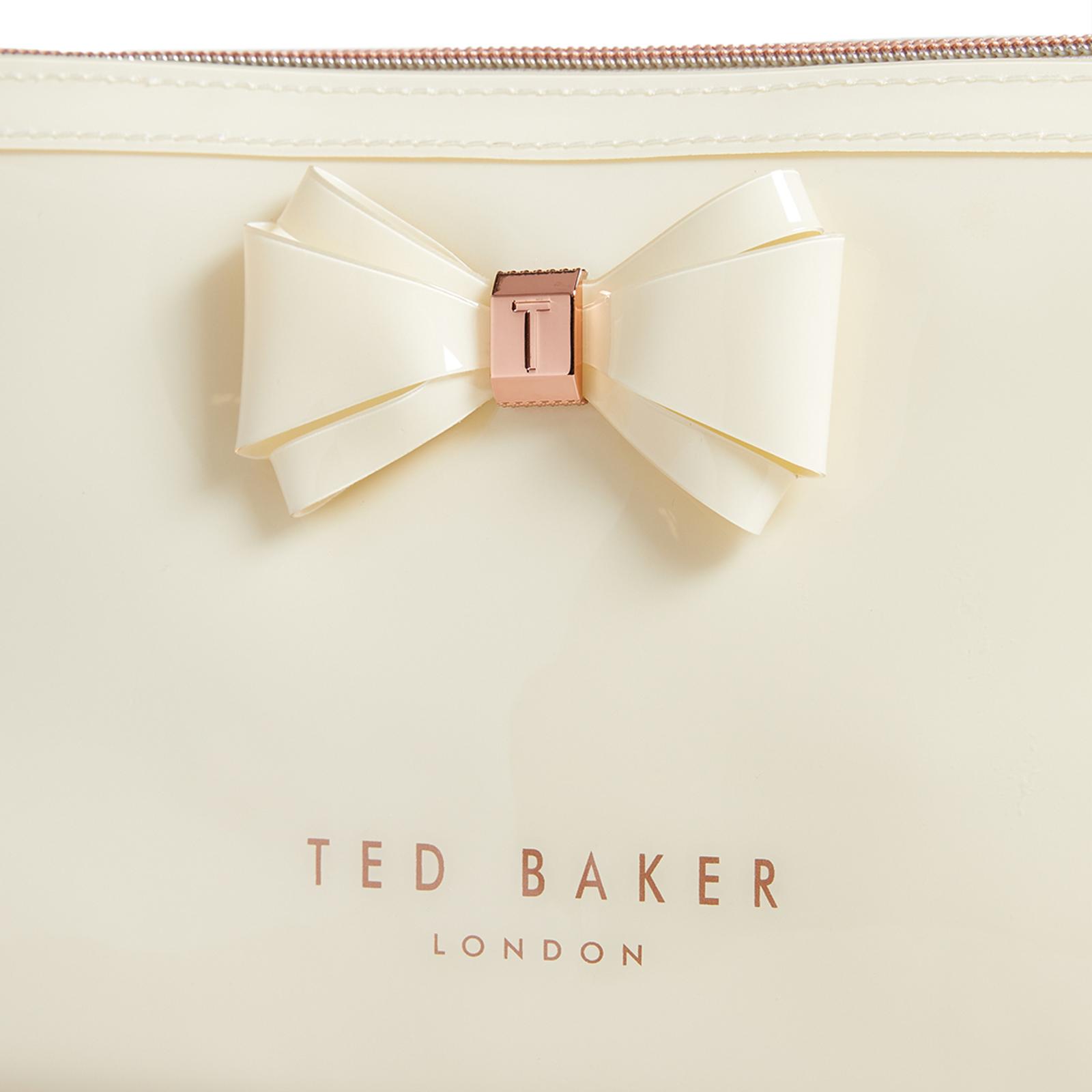 Ivory Abbie Glossy Bow Wash Bag BrandAlley