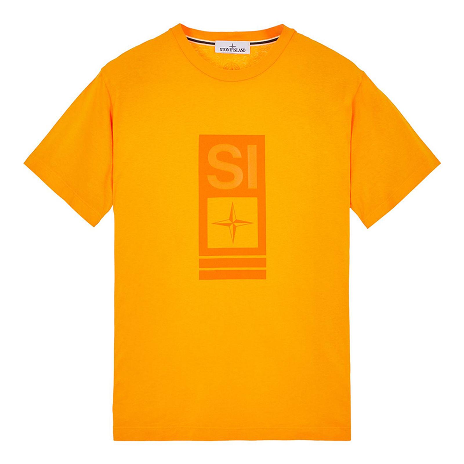 Stone island orange shirt best sale