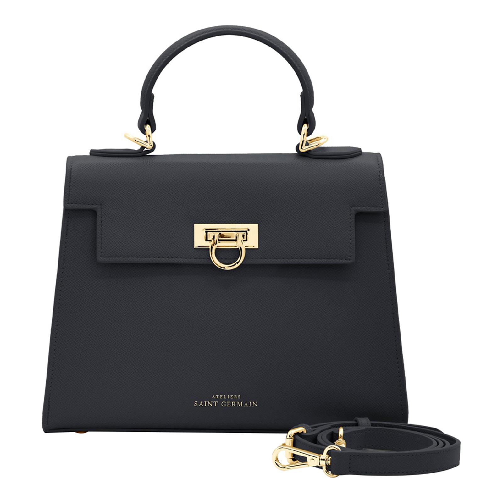 Black Leather Cannes Handbag BrandAlley