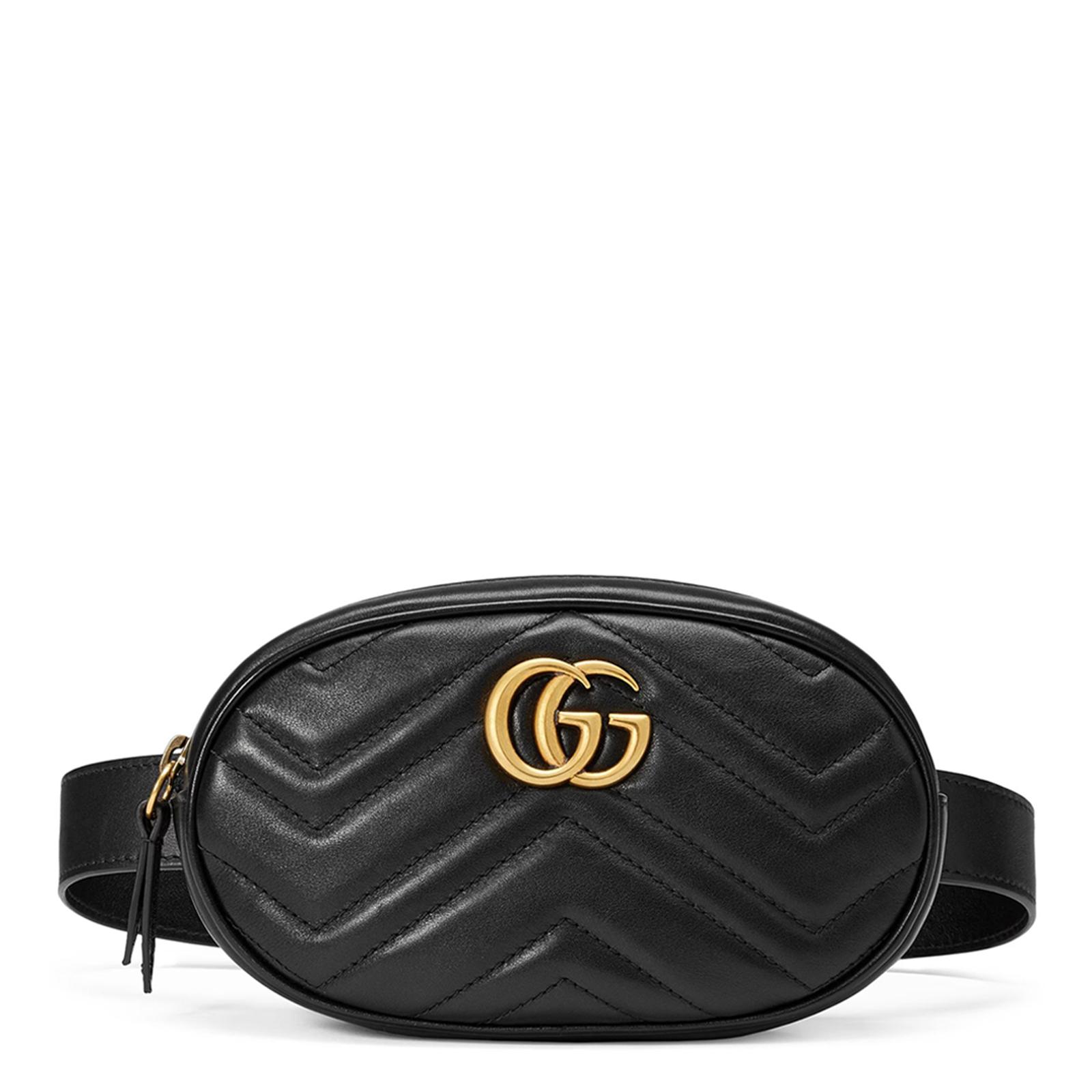 Gucci Marmont GG Belt Bag Waist Bag Black BrandAlley