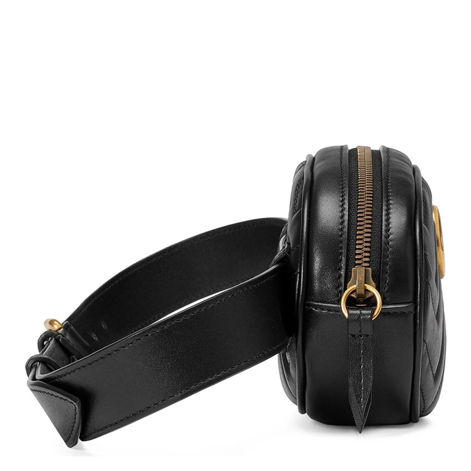 Gucci Marmont GG Belt Bag Waist Bag Black BrandAlley