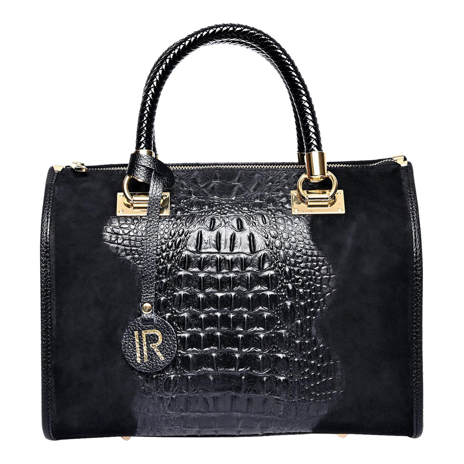 Black Leather Top Handle Bag BrandAlley