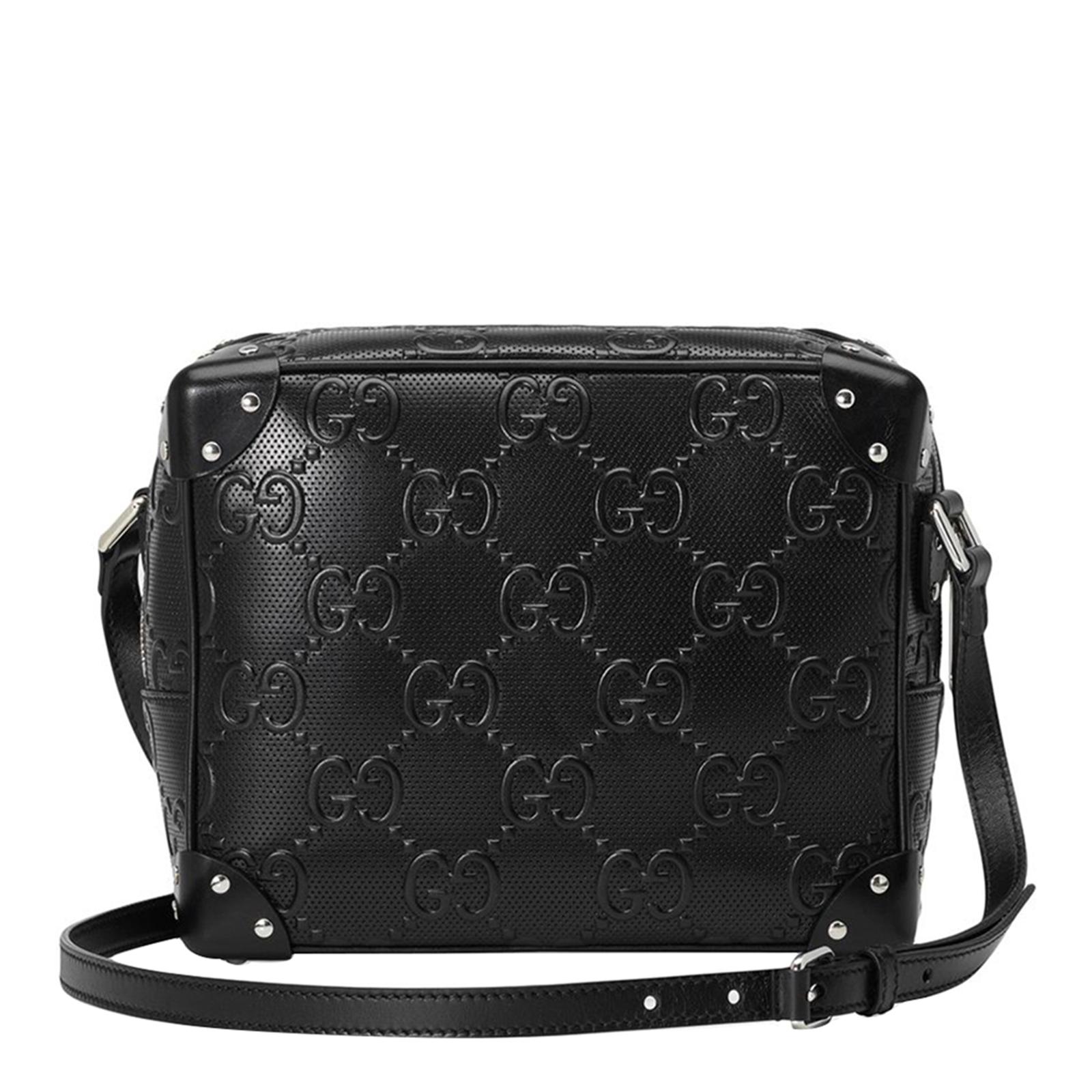 Gucci Black GG Embossed Shoulder Bag BrandAlley