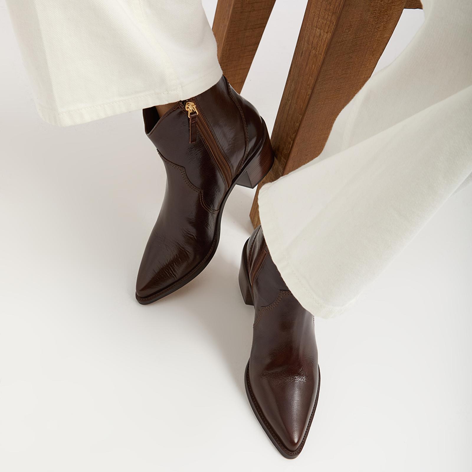 Brown Leather Ankle Boot BrandAlley
