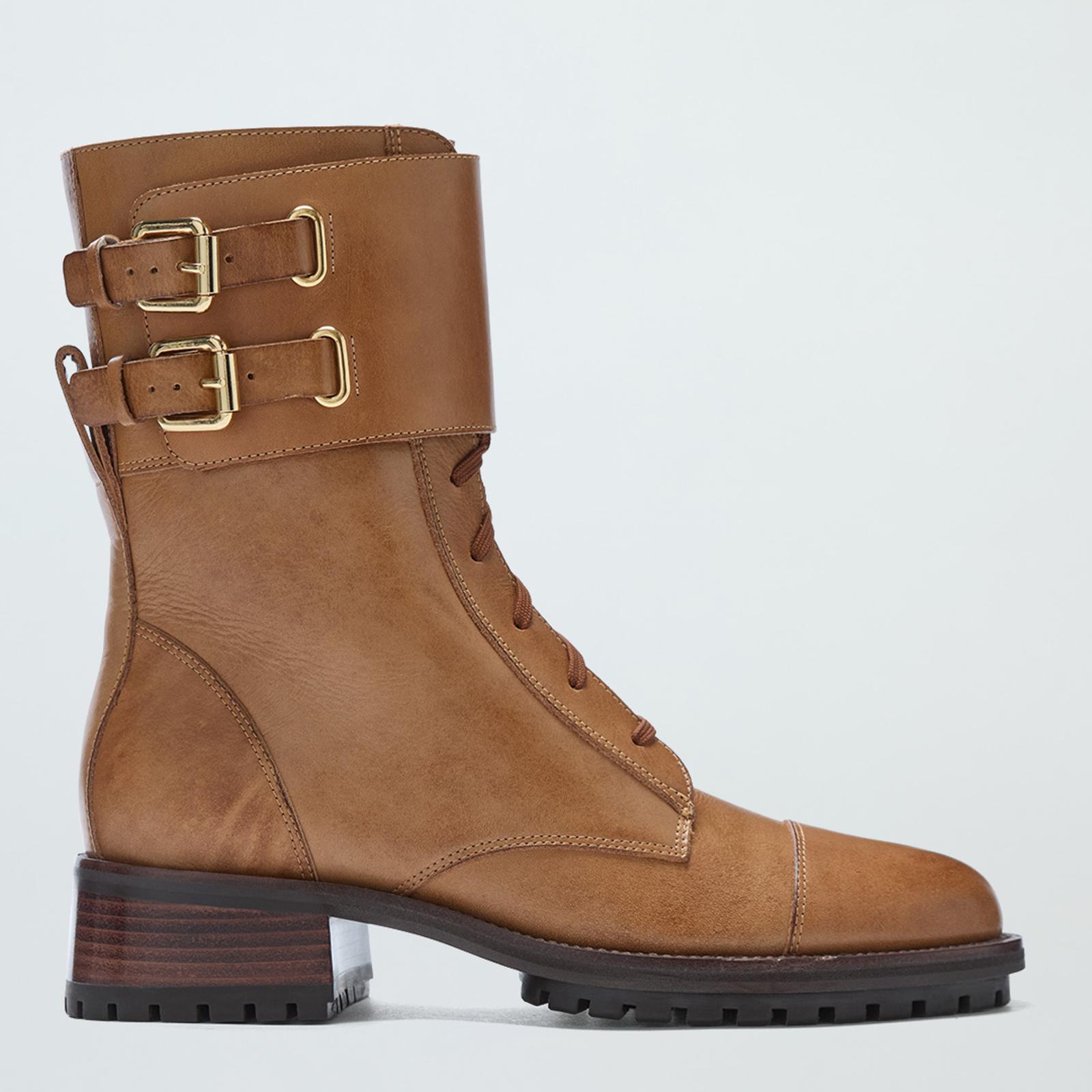 Karmel beige biker boots best sale