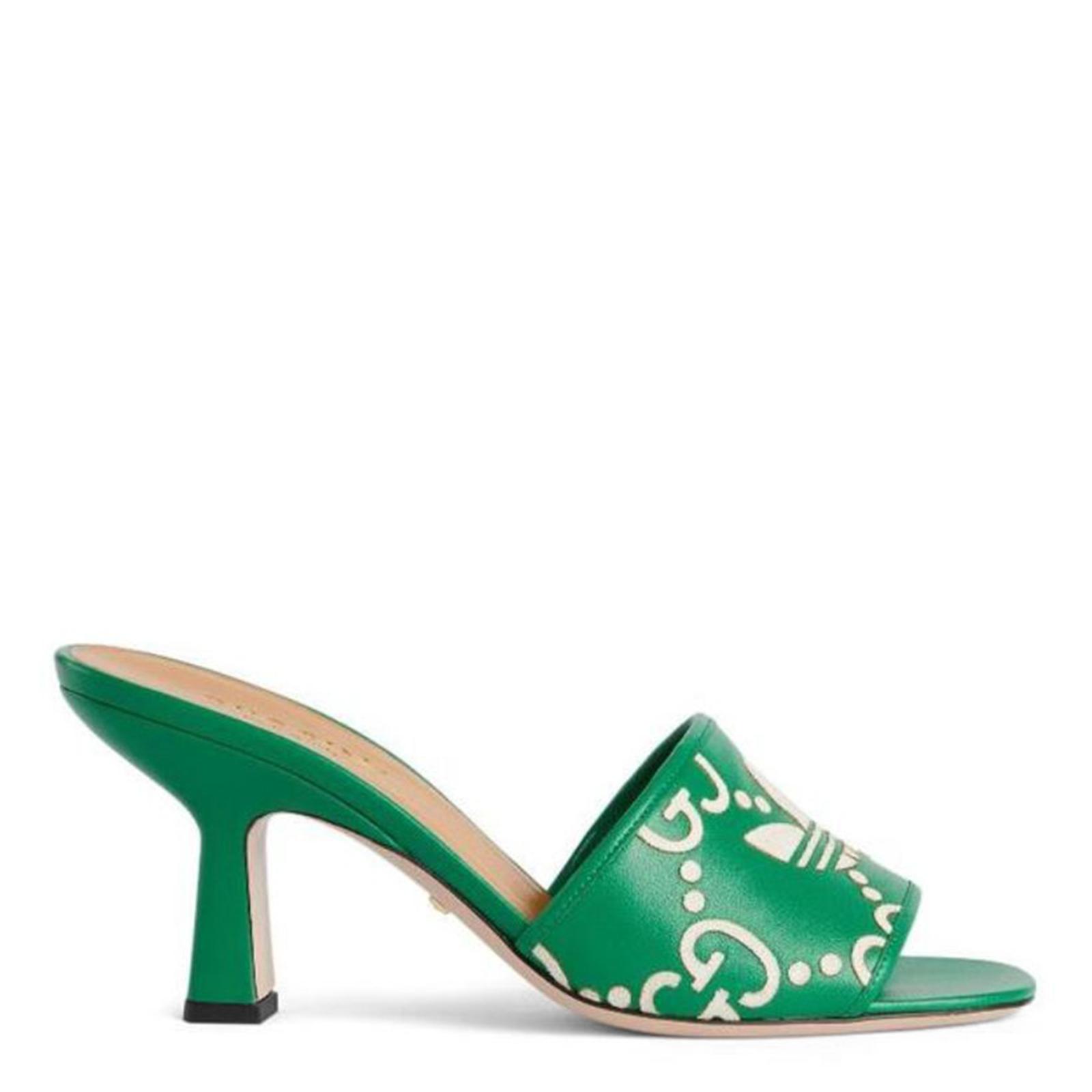 Gucci X Adidas Green Heeled Mule BrandAlley