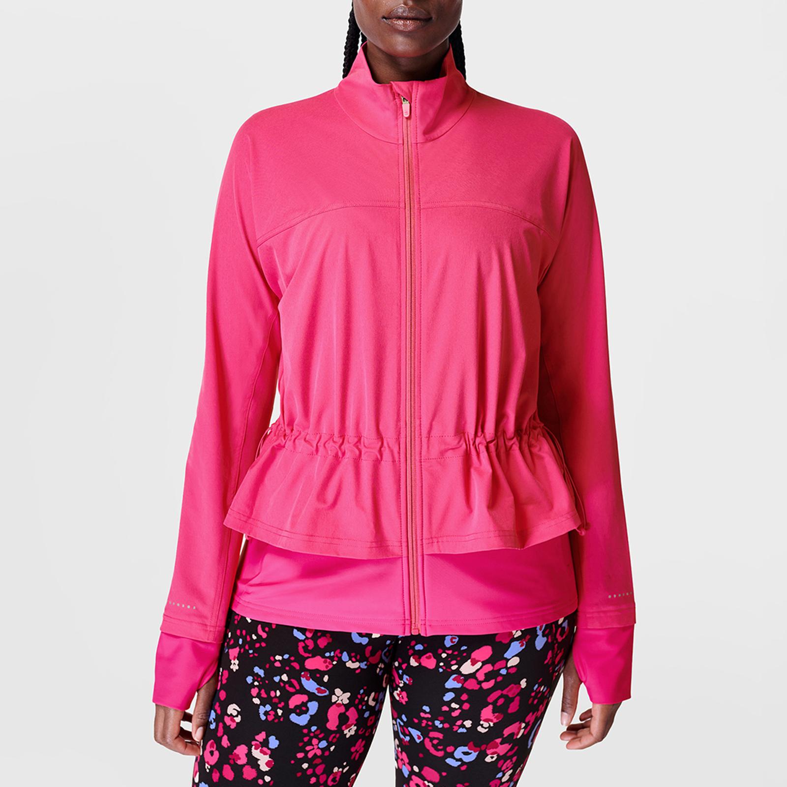 Pink running jacket shop