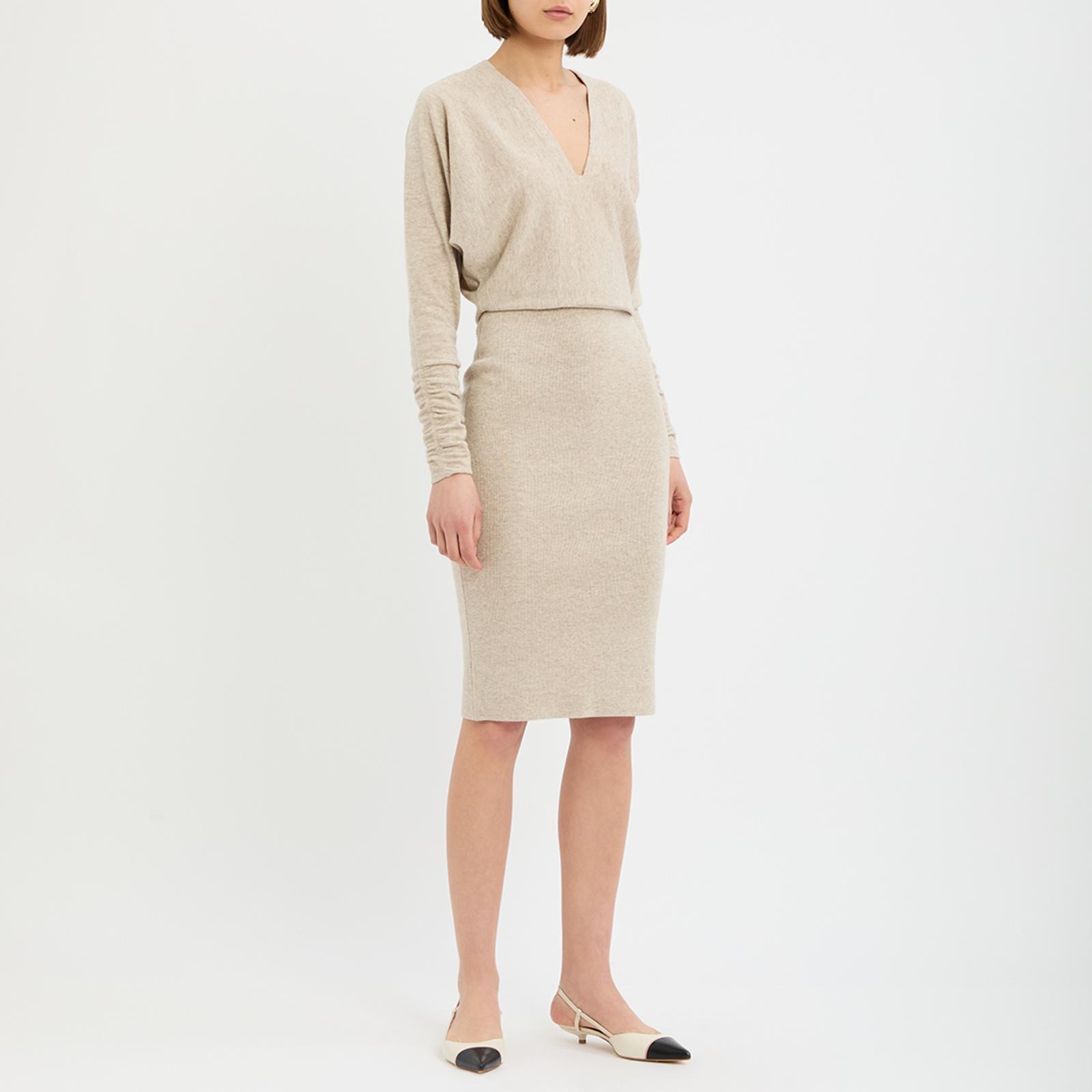 Stone ruched knit dress sale