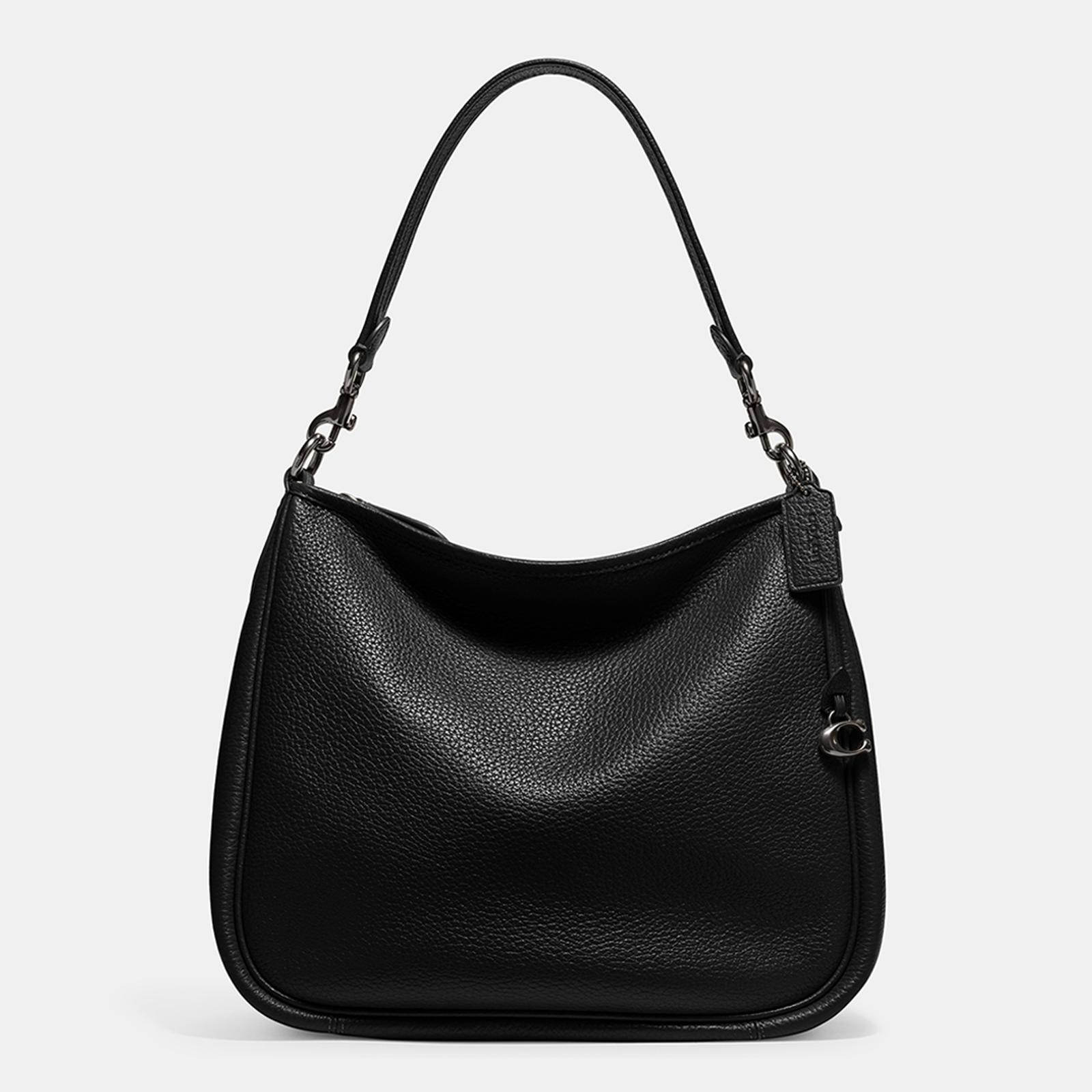 Black Soft Pebble Leather Cary Shoulder Bag BrandAlley