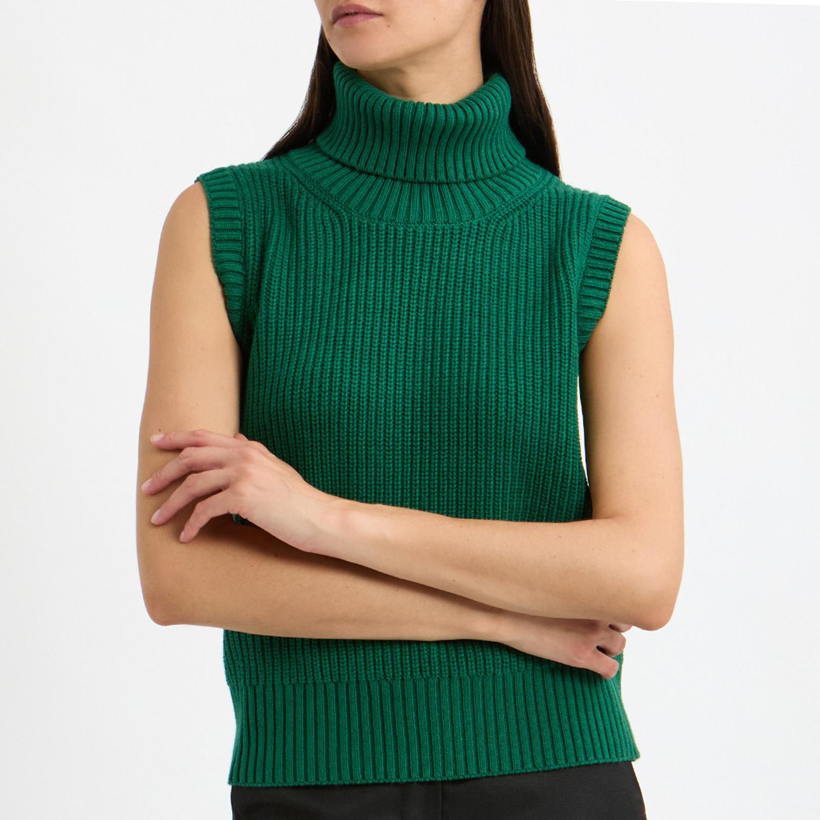 Sleeveless roll neck knit clearance