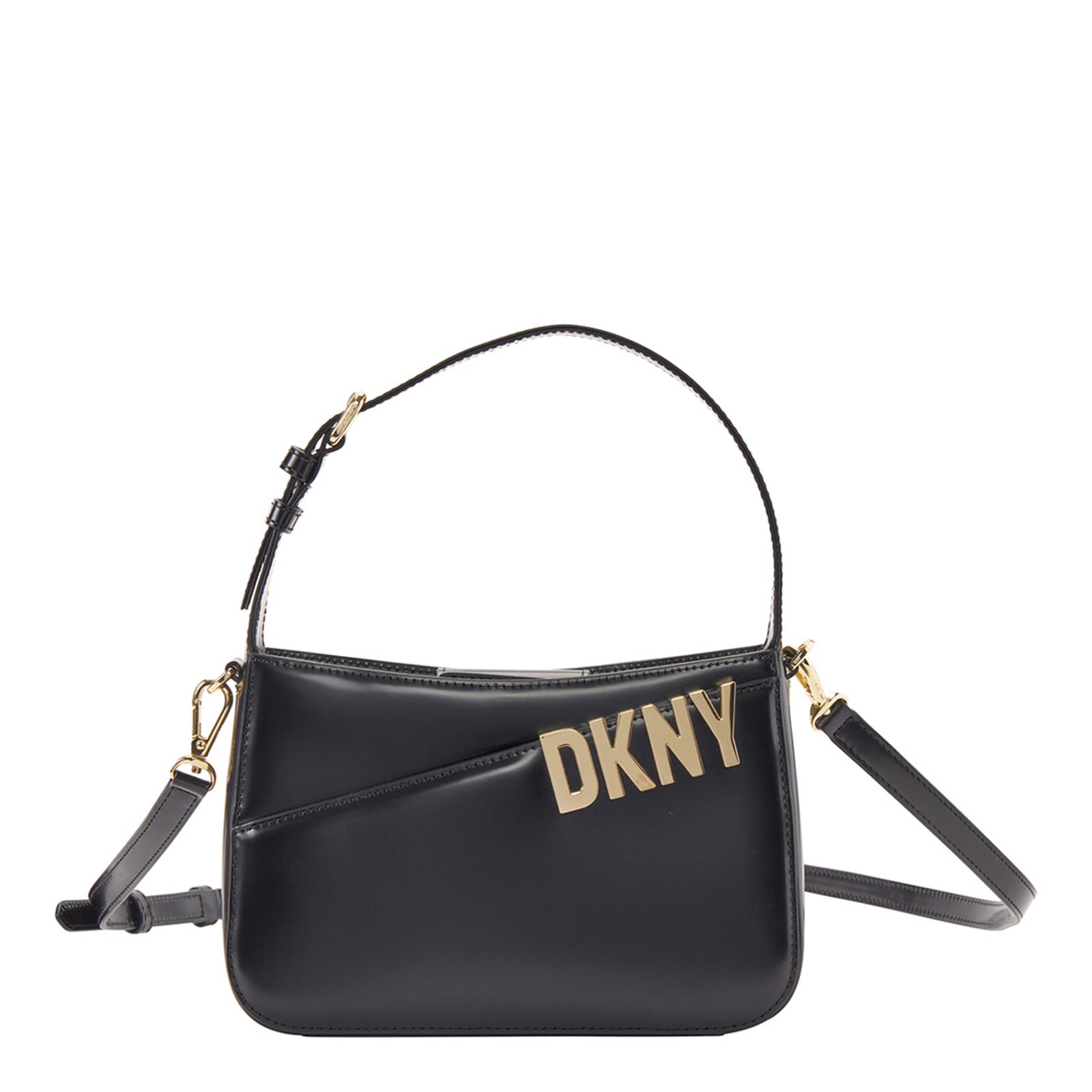 Dkny black leather crossbody bag sales