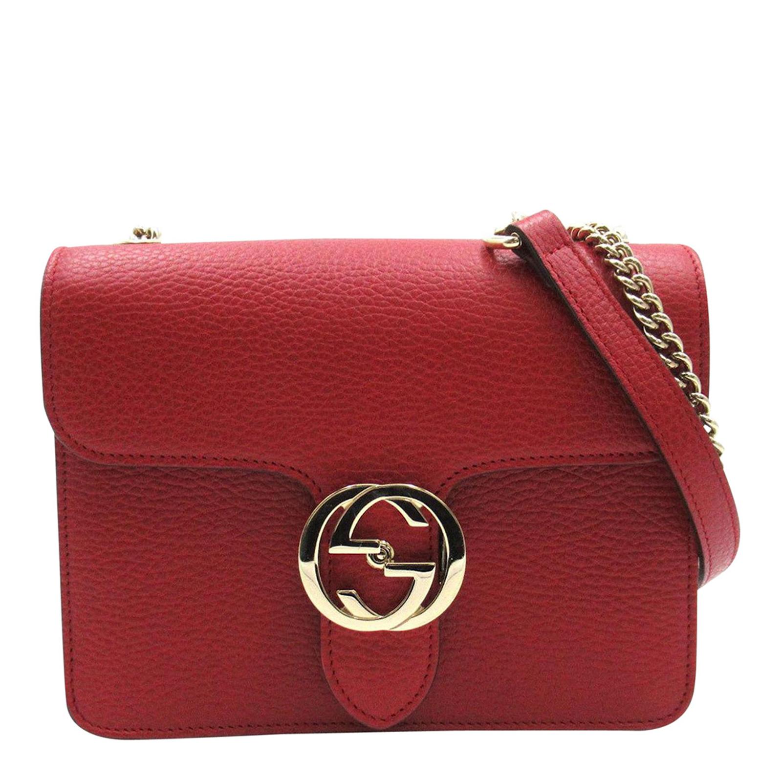 Red Gucci GG Chain Shoulder Bag BrandAlley