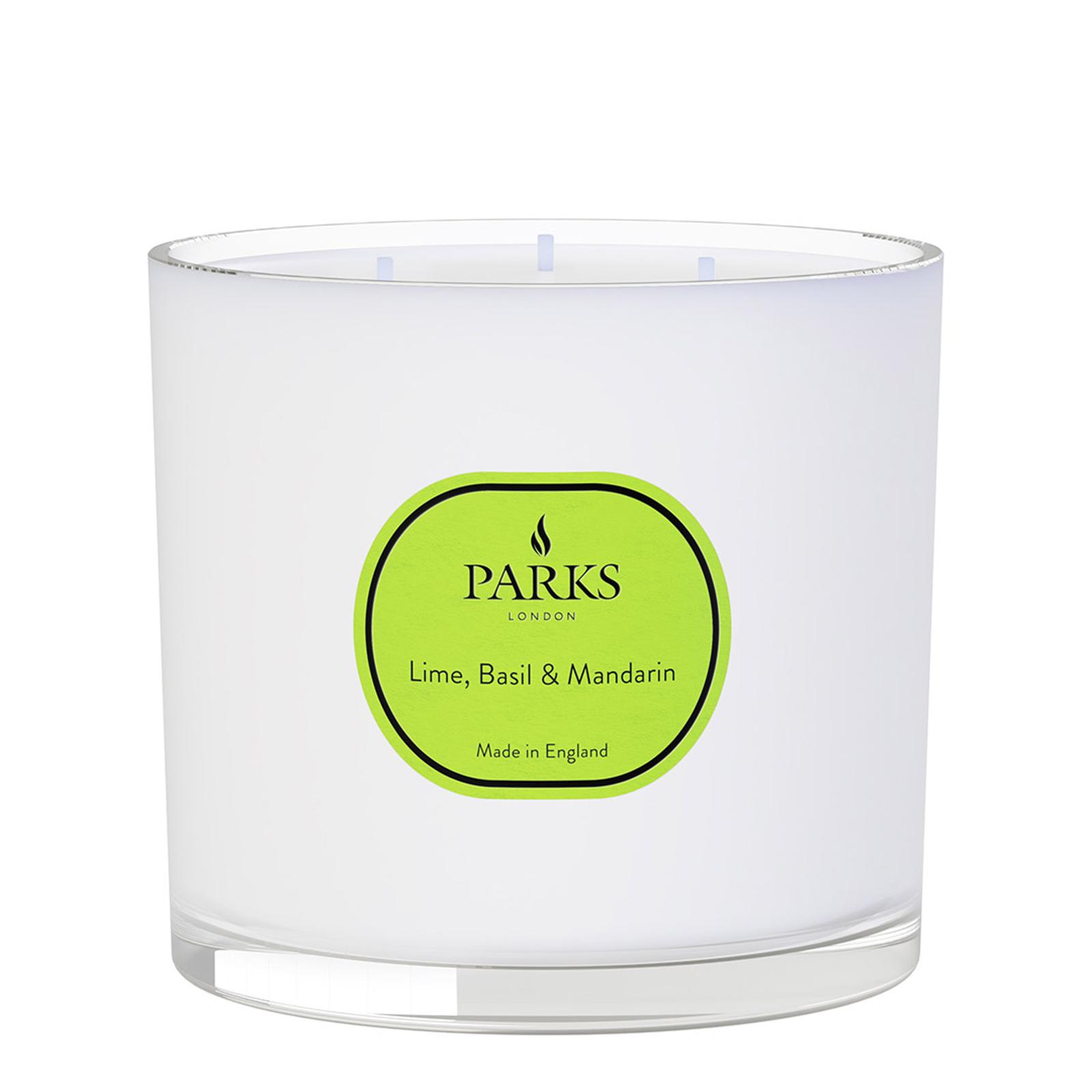 Lime, Basil & Mandarin 3 Wick Candle 650g Vintage Aromatherapy