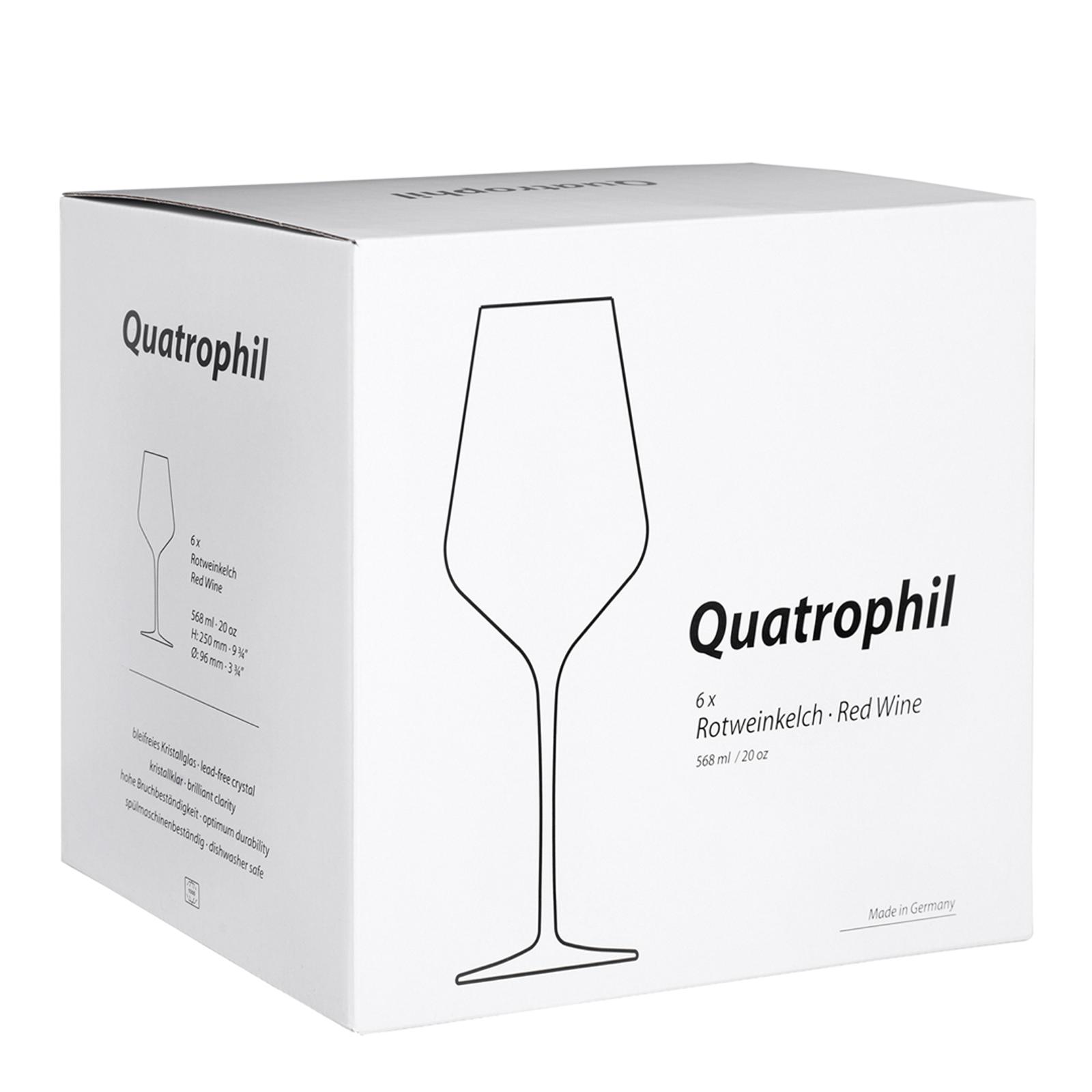 Set of 6 Quatrophil Crystal Red Wine Glasses, 568ml BrandAlley