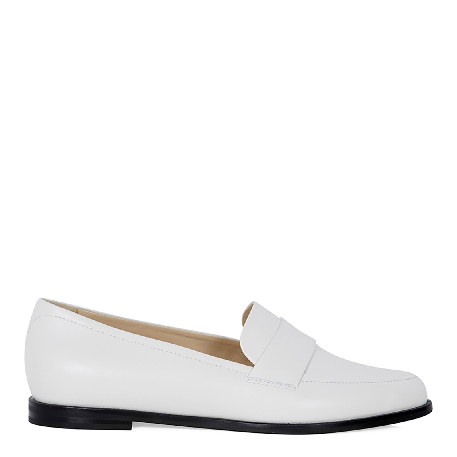 White Leather Brona Loafers - BrandAlley