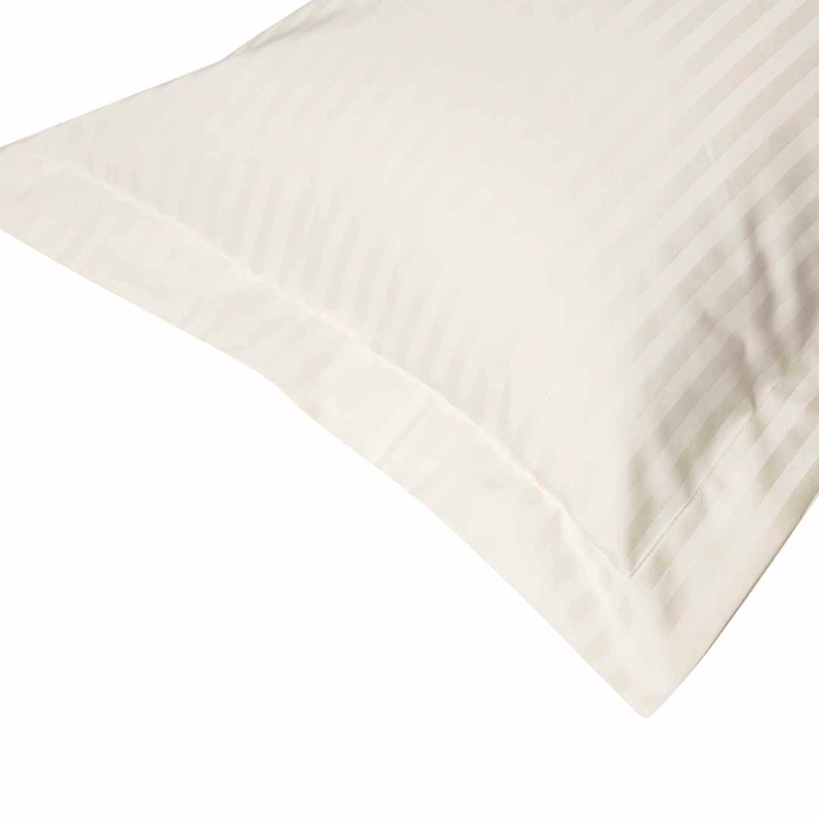 540Tc Satin Stripe Oxford Pillowcase, Ivory BrandAlley