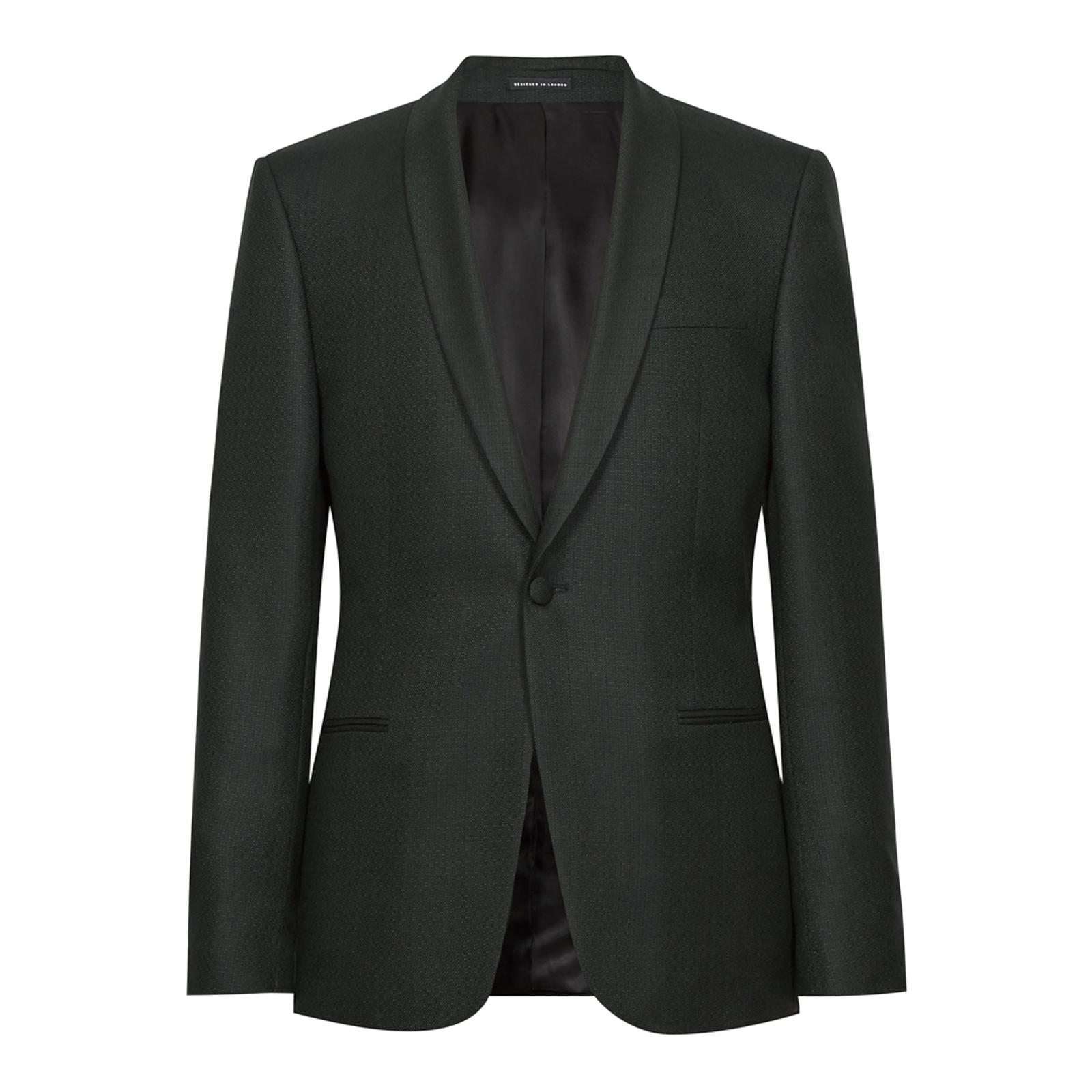 Green Hefner Shawl Wool Suit Jacket - BrandAlley
