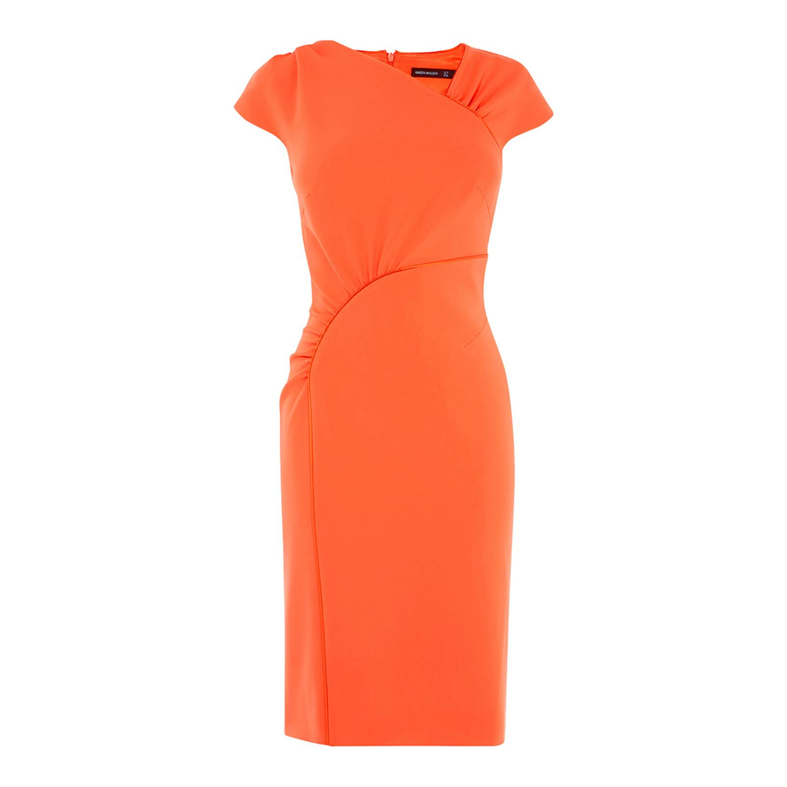 Orange Piped Frill Dress - BrandAlley