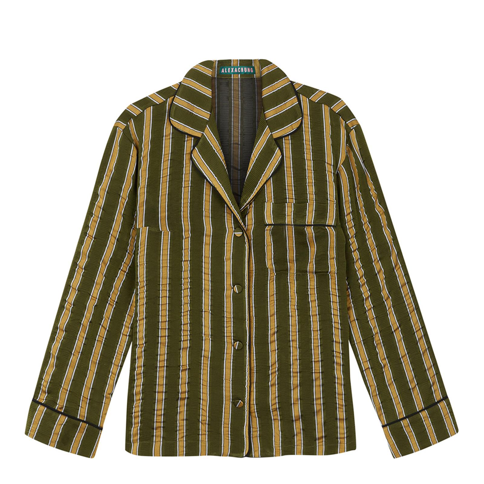 Khaki Striped Luxe Shirt - BrandAlley