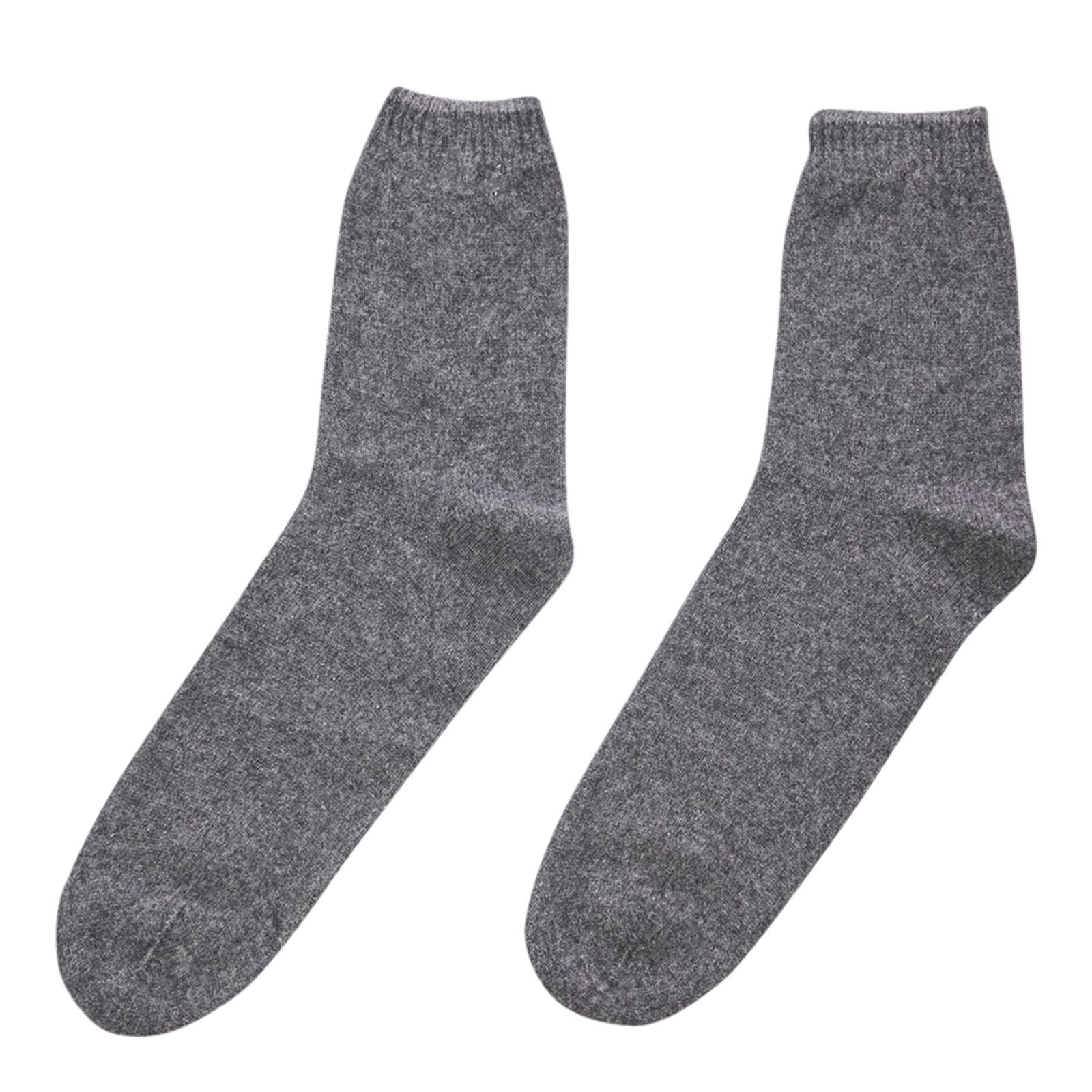 Dark Charcoal Grey Marl Cashmere Socks - BrandAlley