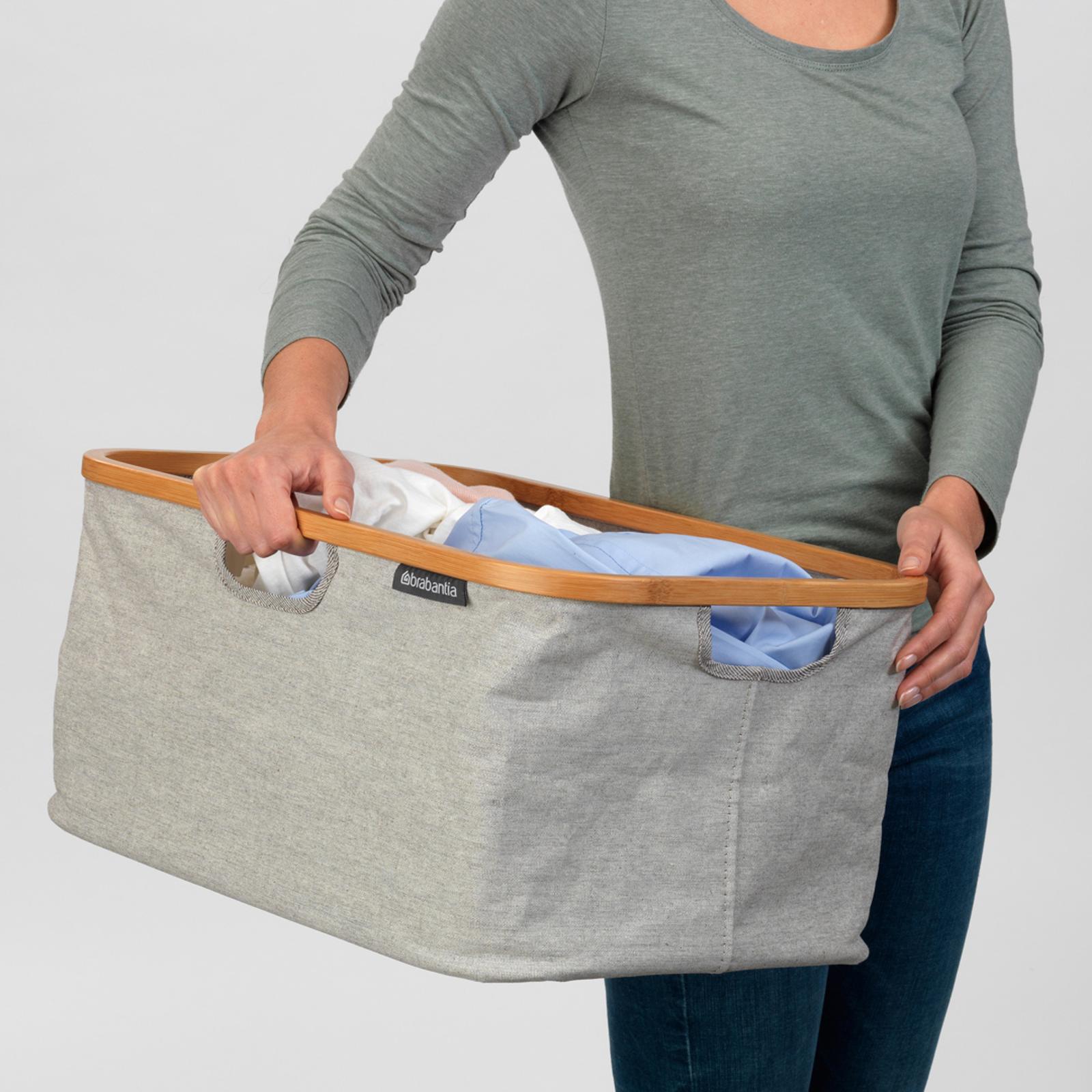 Grey Foldable Laundry Basket, 40L BrandAlley