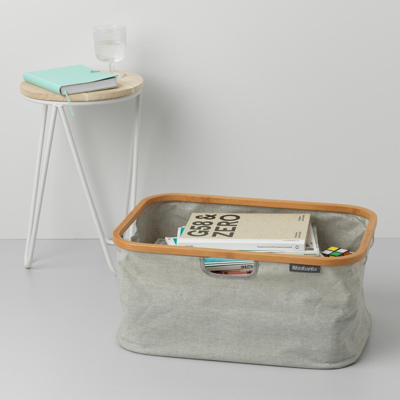 Grey Foldable Laundry Basket, 40L Kitchen & Dining Home BrandAlley