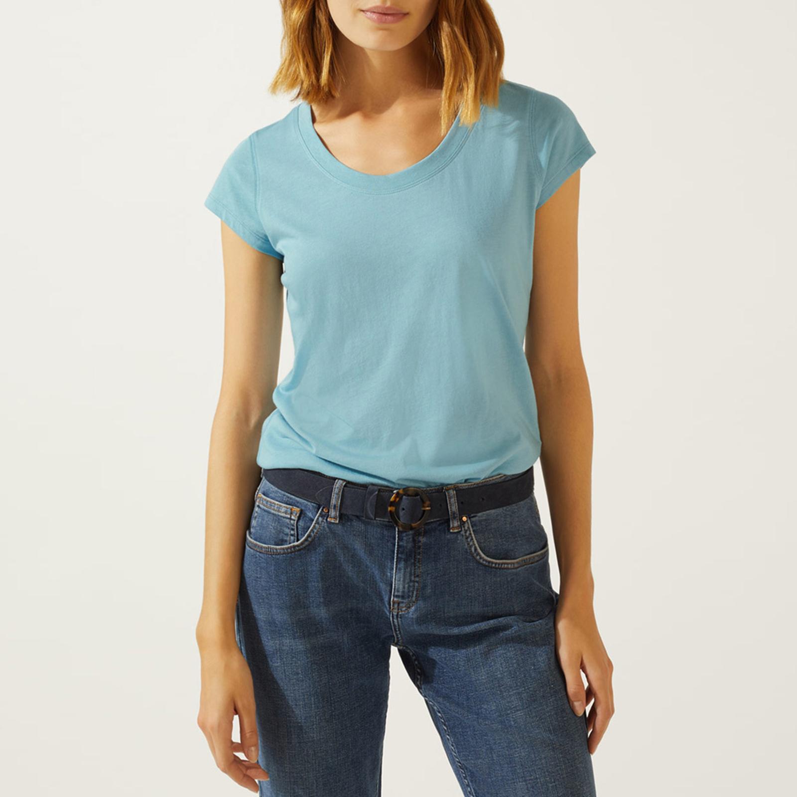 Blue Pima Cotton T-Shirt - BrandAlley