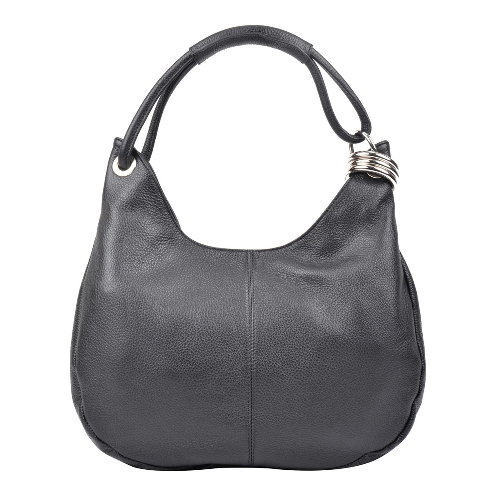 Black Leather Shoulder Bag - BrandAlley