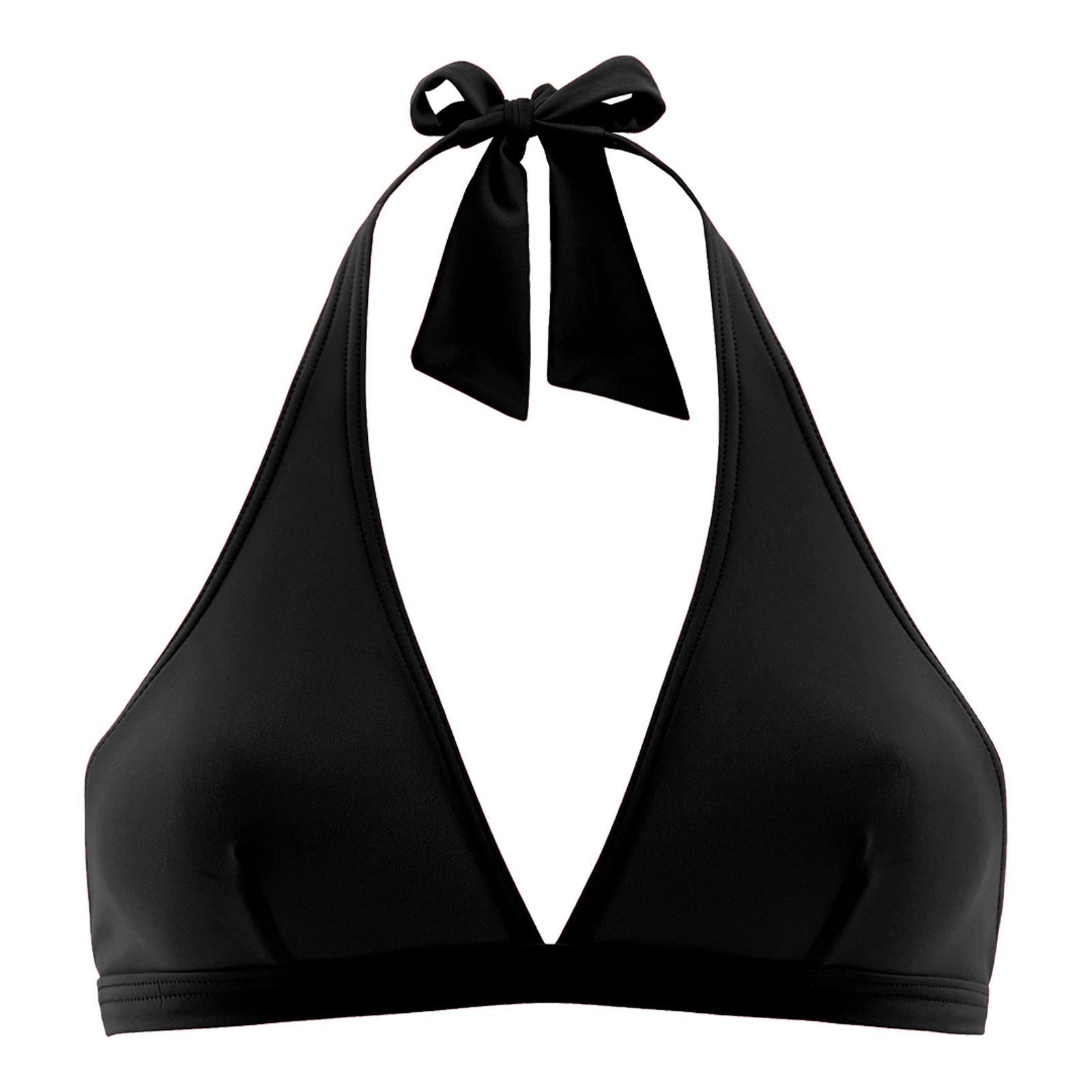 Black Halter Neck Bikini Top - BrandAlley