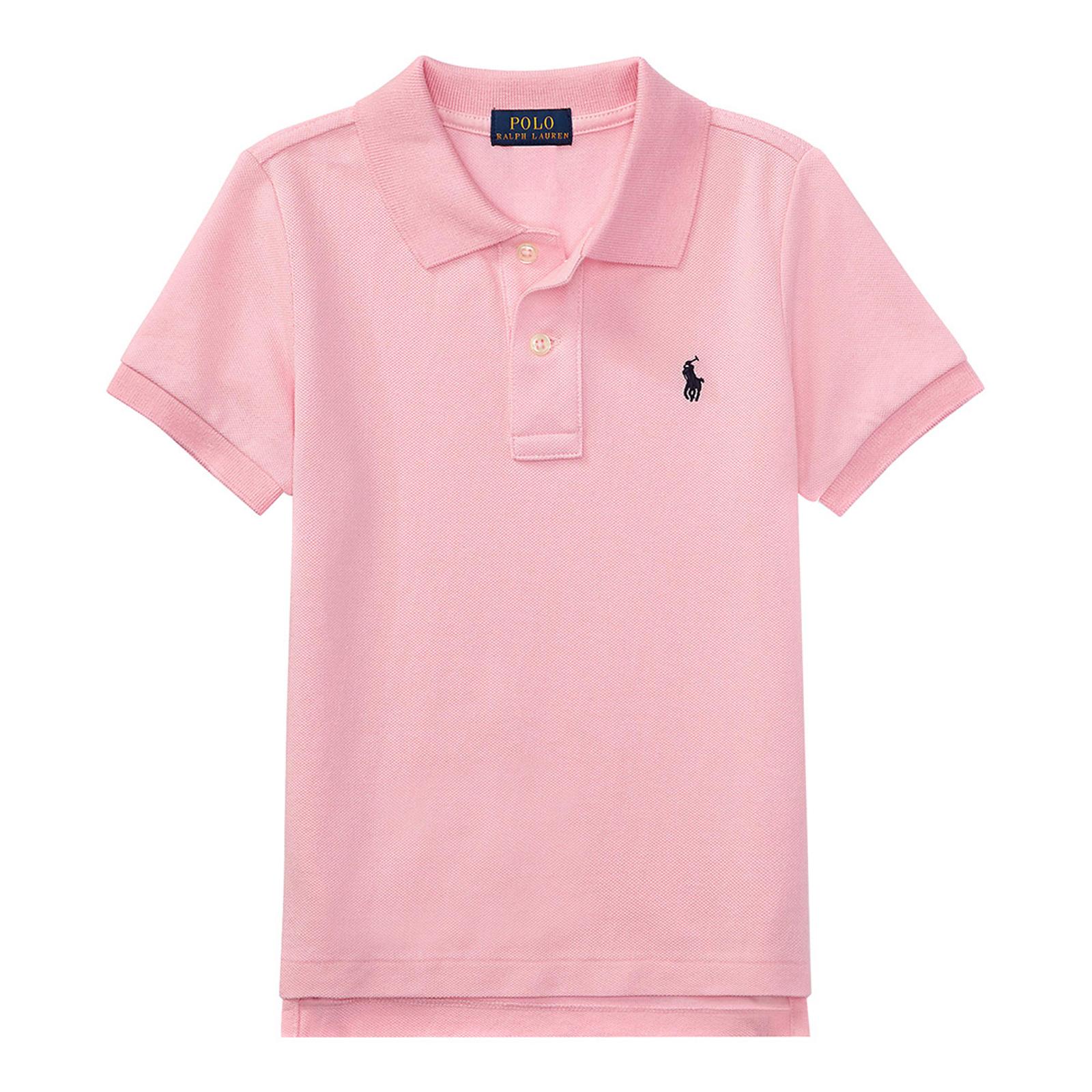 Younger Boy's Pink Cotton Polo Shirt - BrandAlley