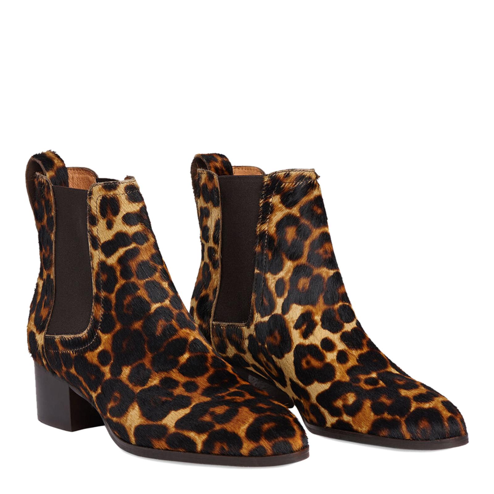 Leopard Print Daisley Leather Boots - BrandAlley
