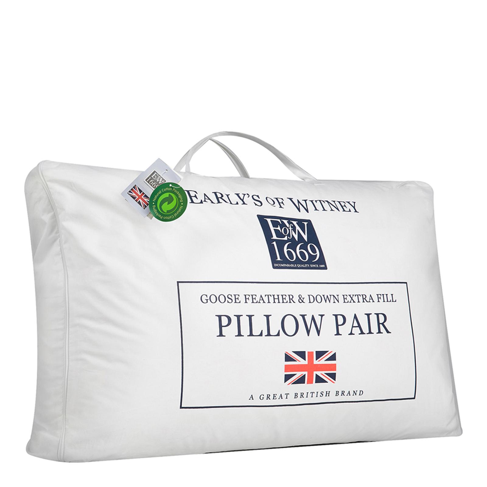 Luxury Extra Filled Goose Feather & Down Twin Pair of Pillows BrandAlley