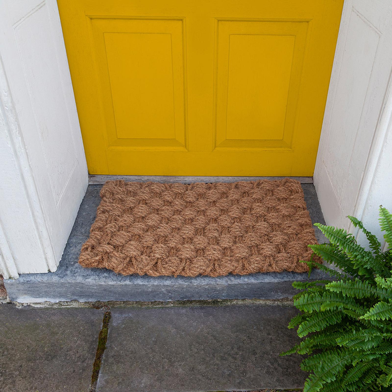 Basket Weave Woven Coconut Fiber Doormat BrandAlley