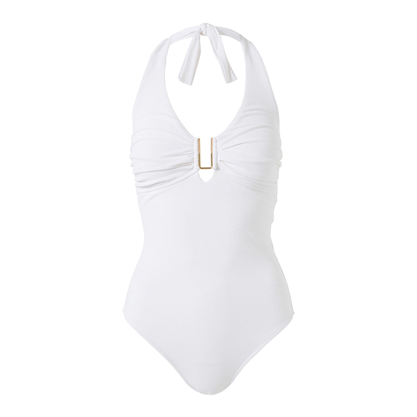 Pique White Tampa Swimsuit - BrandAlley