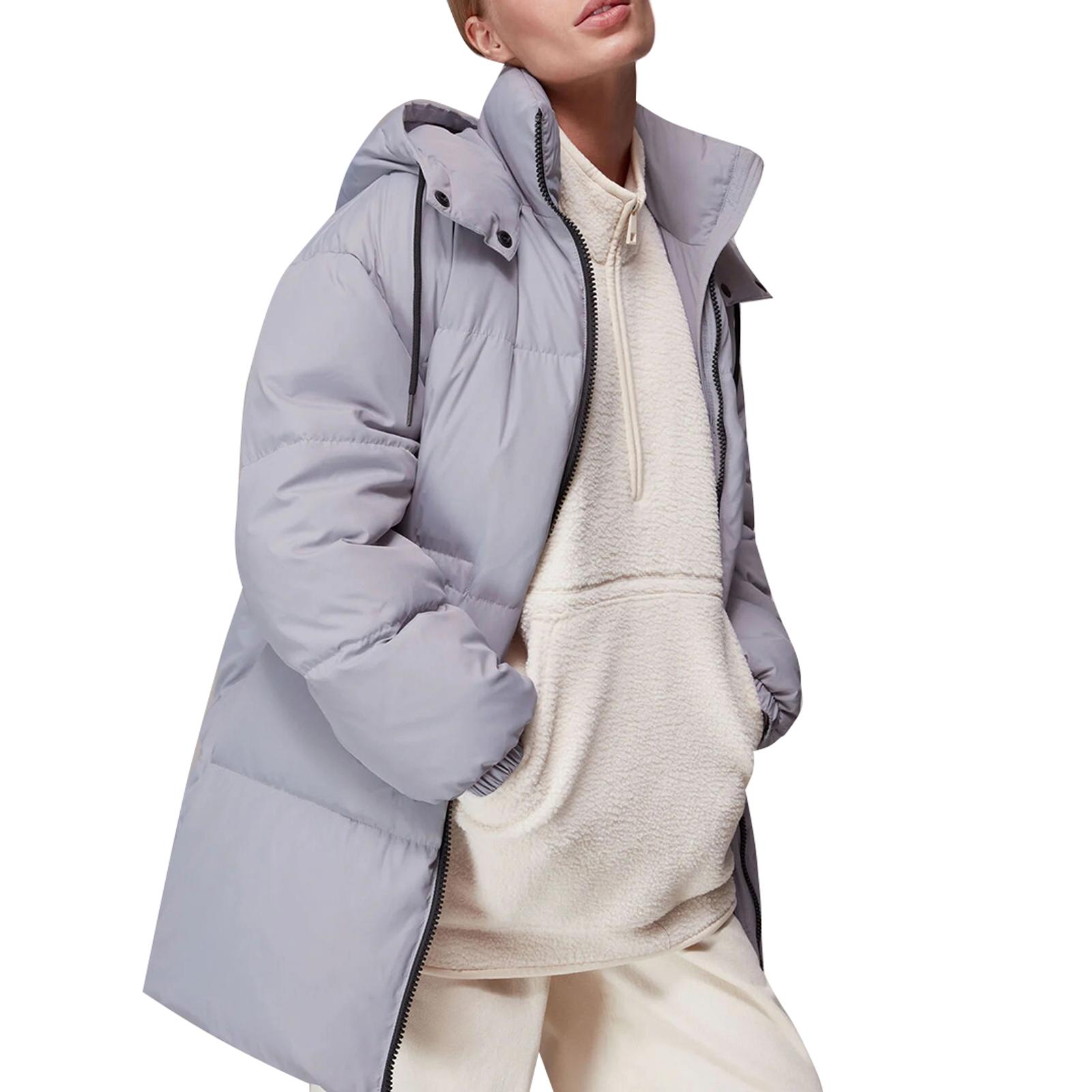 Pale Blue Esme Hooded Down Puffer Coat BrandAlley