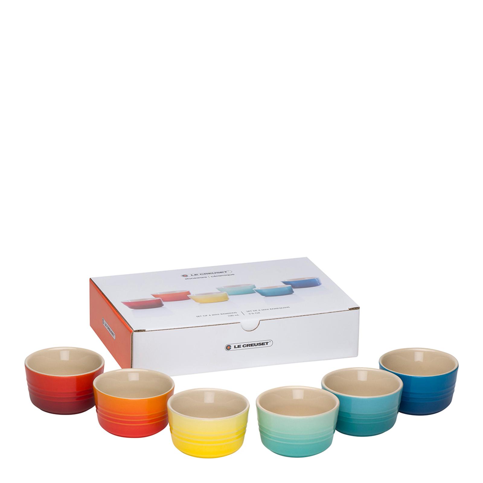 Set of 6 Rainbow Mini Ramekins, 100ml BrandAlley