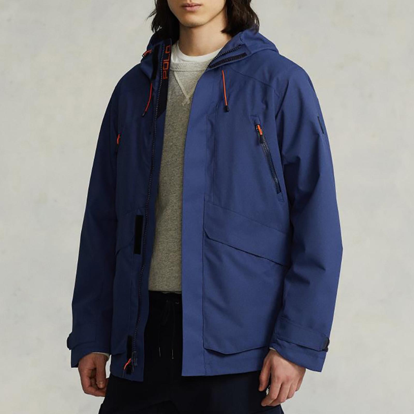 Navy Hooded Wind Breaker Jacket BrandAlley