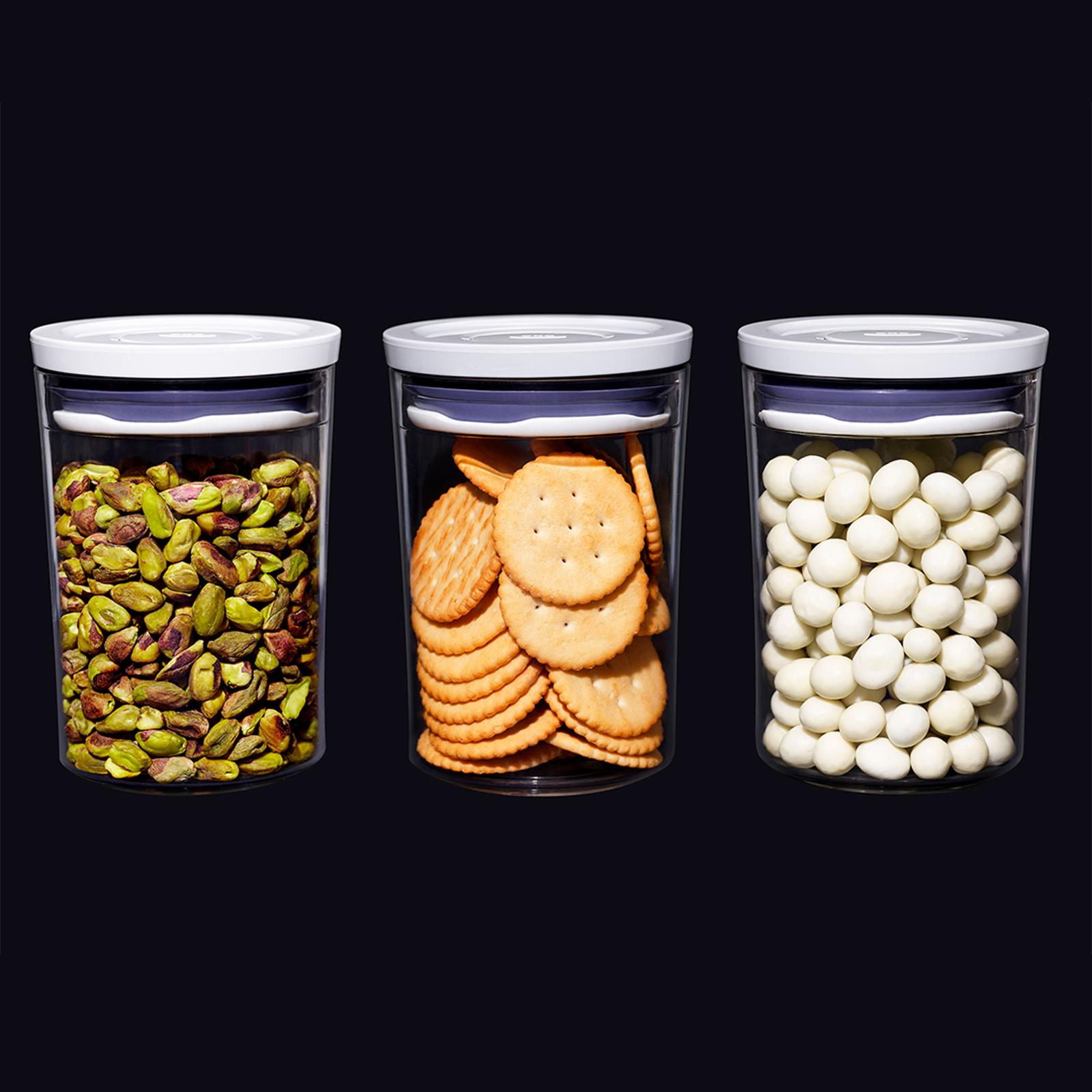 Set of 3 Pop Round Canisters, 600ml BrandAlley