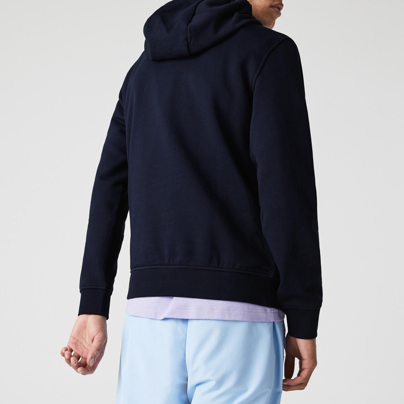 Dark Navy Cotton Blend Hoodie - BrandAlley