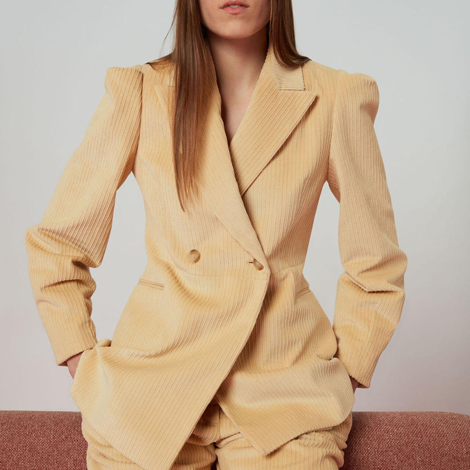 Cream Suki Cotton Blend Blazer BrandAlley