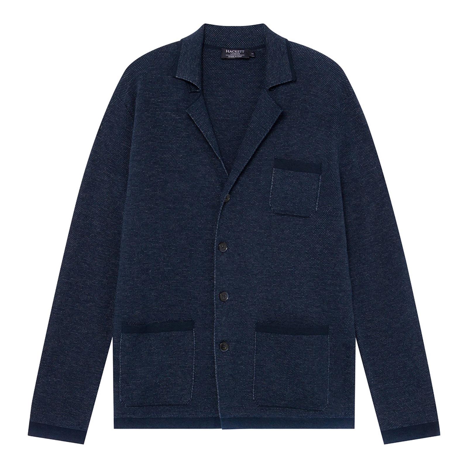 Navy Jacquard Cotton Jacket BrandAlley