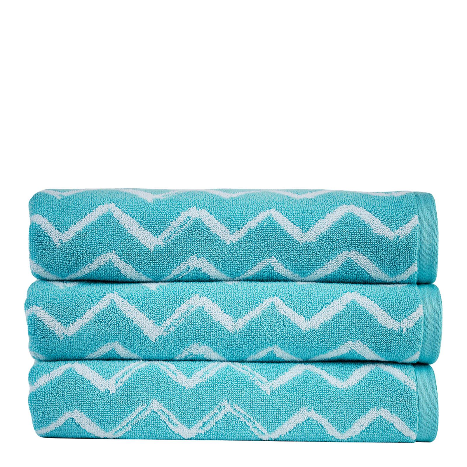 Zig Zag Bath Towel, Aqua BrandAlley