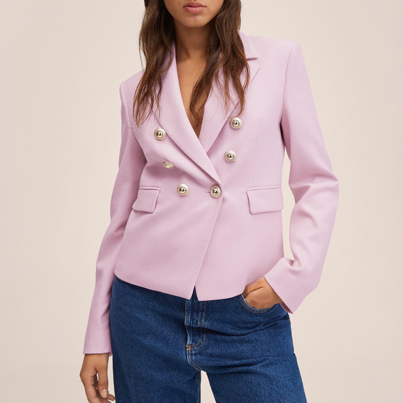 Pink Double Breasted Blazer Brandalley