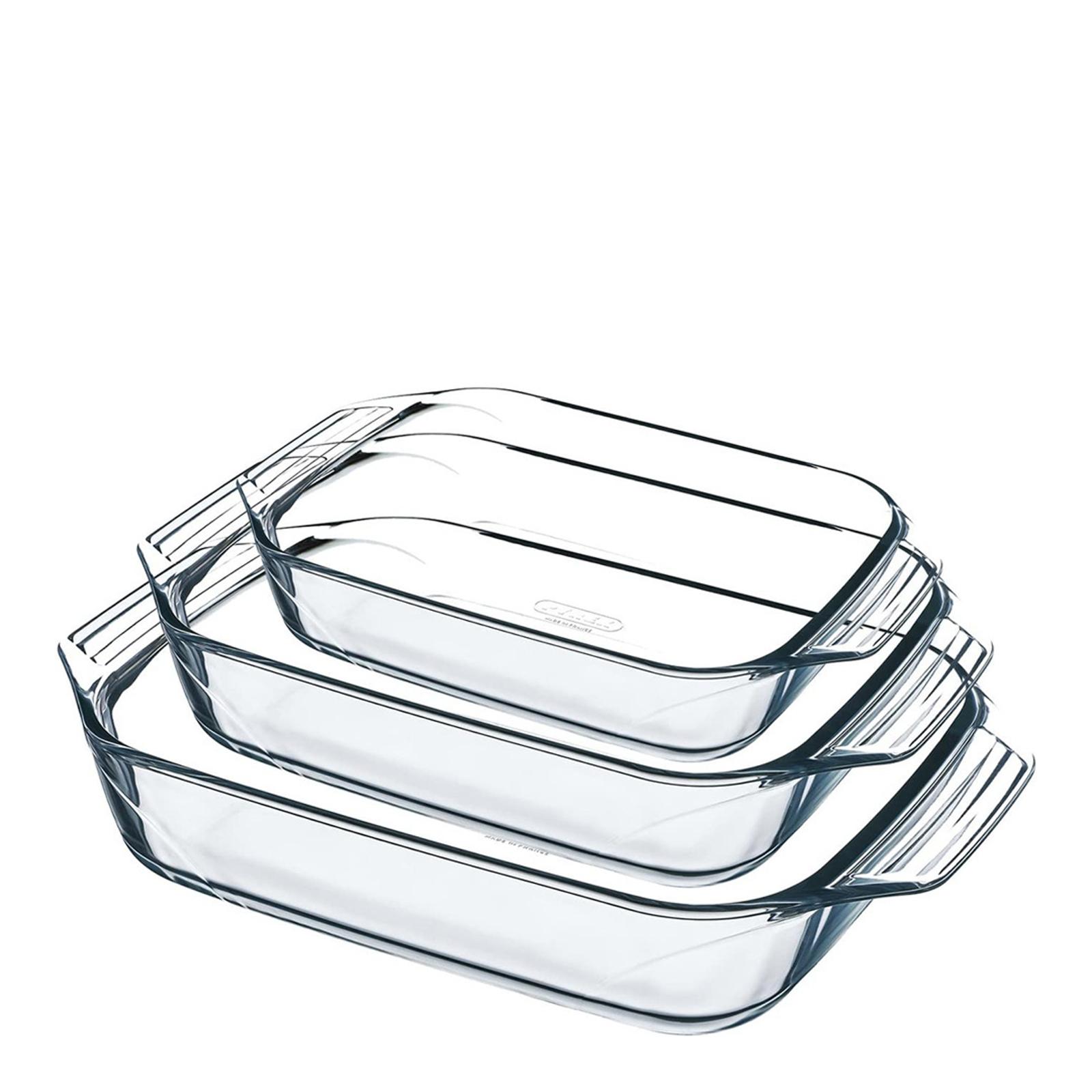 Set of 3 Borosilicate Glass Oven Dishes BrandAlley