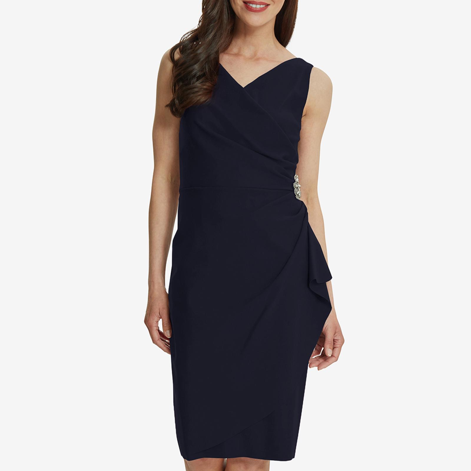 Navy Sherry Beaded Wrap Dress BrandAlley